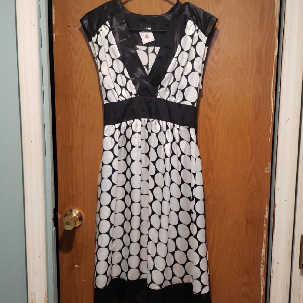 IZ black and white rayon dress